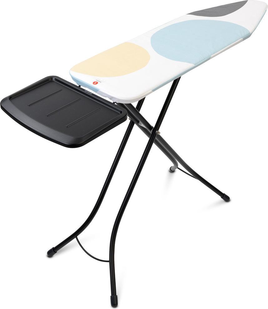 Brabantia Perfect Flow Bügelbrett Gr. B spring bubbles mit Ablage für Dampfstation