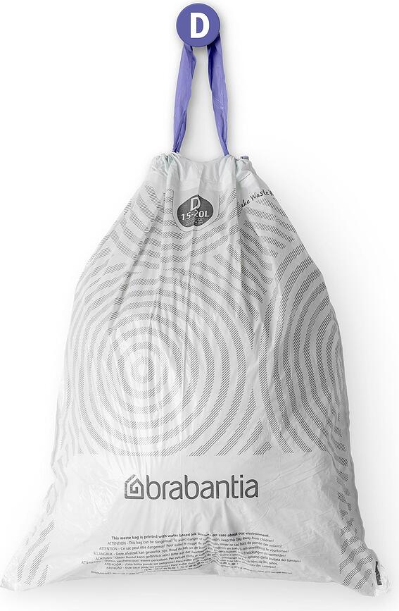 Brabantia PerfectFit Sacs Poubelle taille G, 23-30 L, Lot de 120