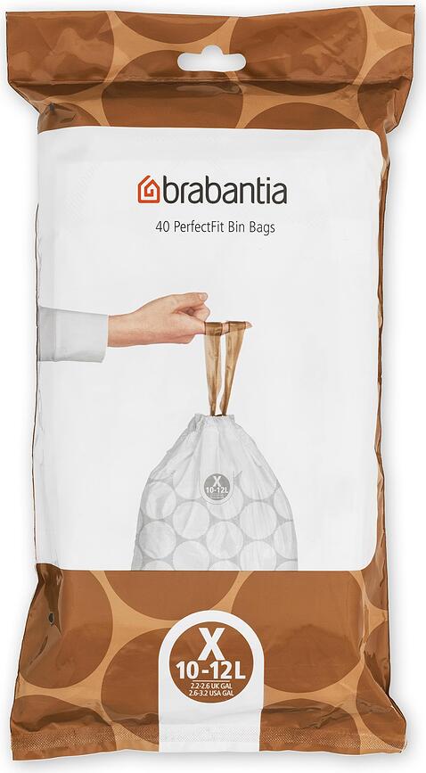 Brabantia PerfectFit Vrečke za smeti, velikost X, 10-12 l, 40 kosov