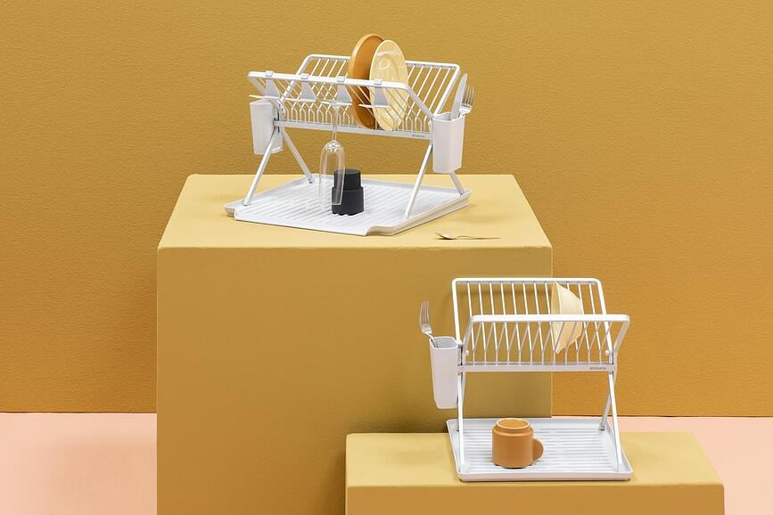 Brabantia Πιατοθήκη πτυσσόμενη, μικρή, ανθρακί