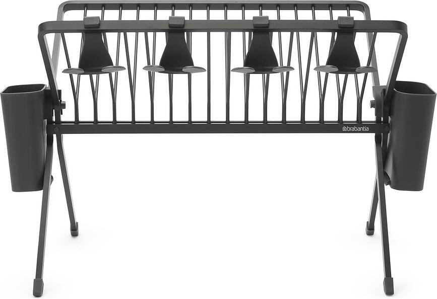 Brabantia Πιατοθήκη πτυσσόμενη, μεγάλη, ανθρακί