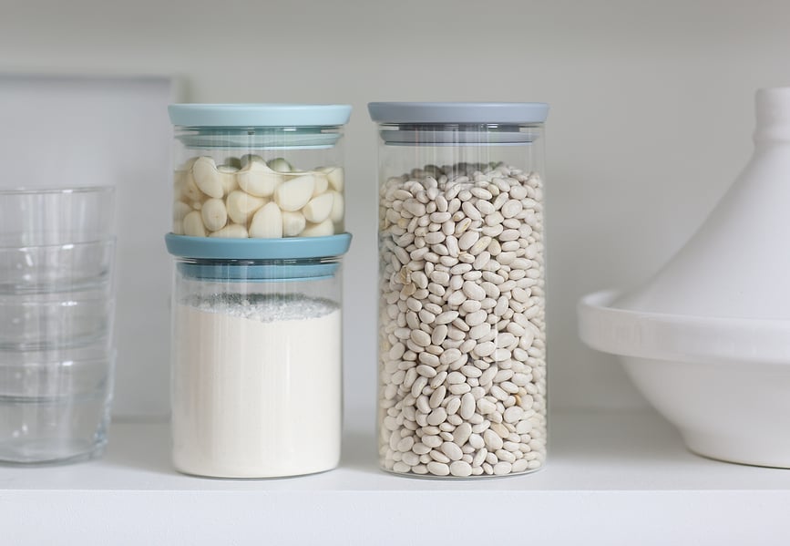 Brabantia Spremnici stakleni sivo-zeleni 3 kom.