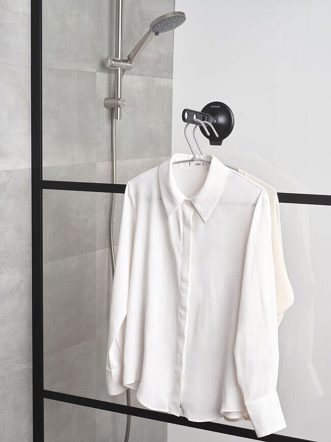 Brabantia ΣΤΗΡΙΓΜΑ ΚΡΕΜΑΣΤΡΑΣ, με βεντούζα, μαύρο