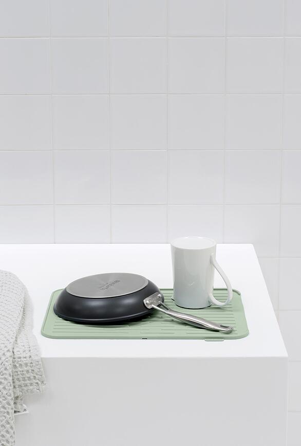 Brabantia Tapis Égouttoir, gris clair, silicone