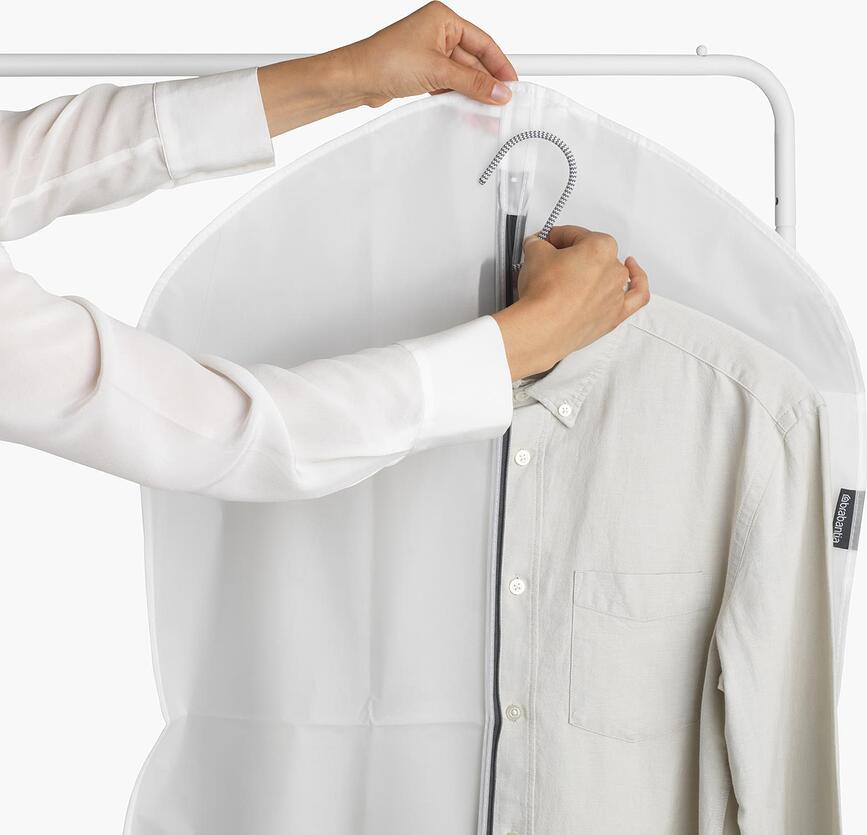 Brabantia Θήκες Προστασίας Ρούχων XL, λευκό-μαύρο, 2 τμχ