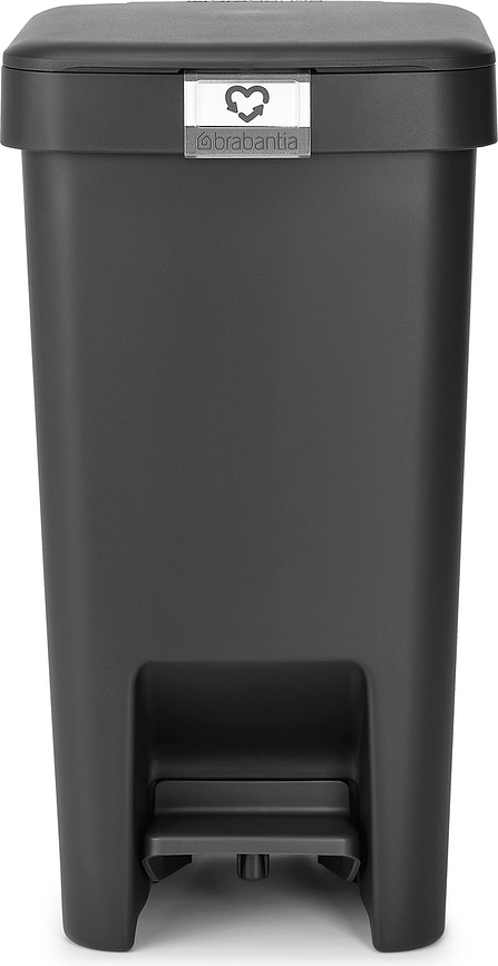 Cestino dei rifiuti con pedale StepUp 10 l grigio scuro reciclato