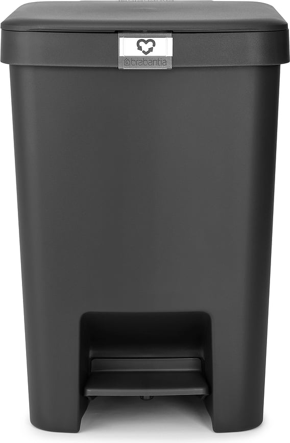 Cestino dei rifiuti con pedale StepUp 25 l grigio scuro reciclato