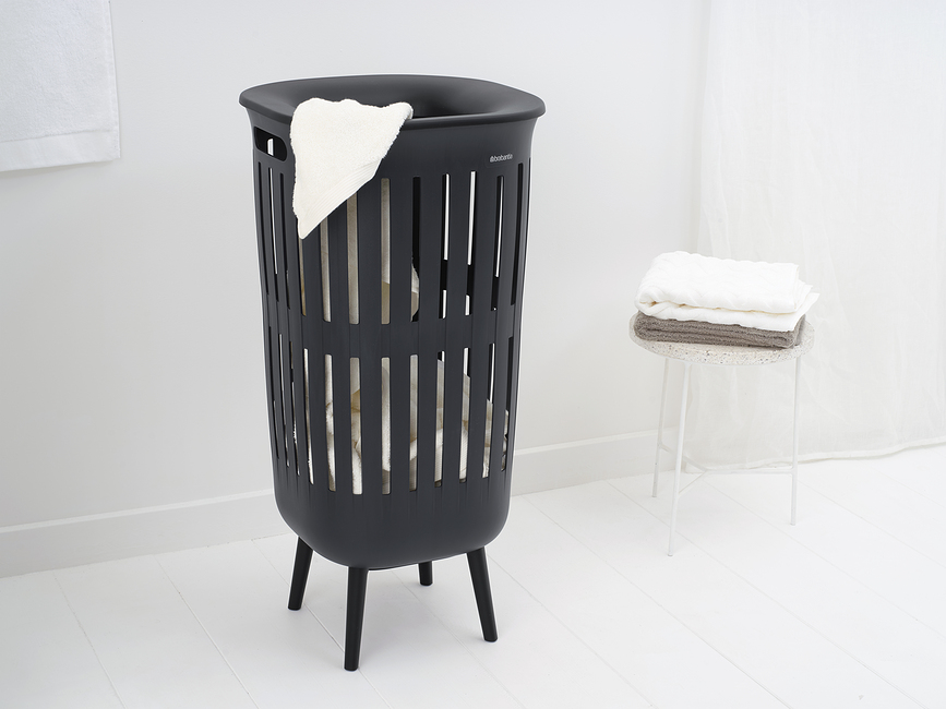 Cesto de ropa Collect-It Hi 55 l, negro