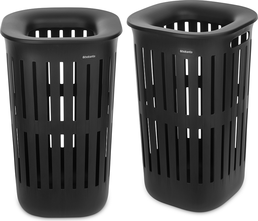 Collect-It tvättkorgar 55 l, svart, 2 st