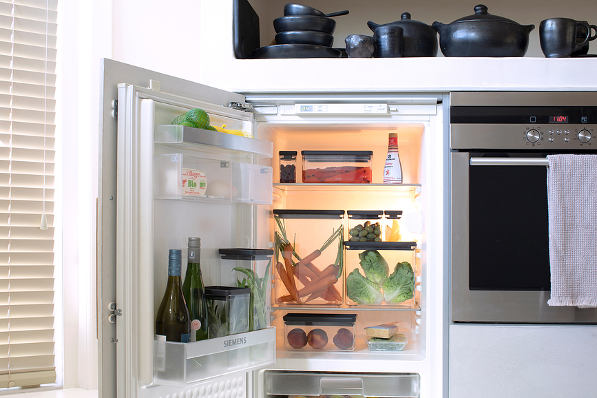 Contenedores de Cocina Tasty+, 1,5 L y 3,5 L, gris claro, Set de 3 piezas