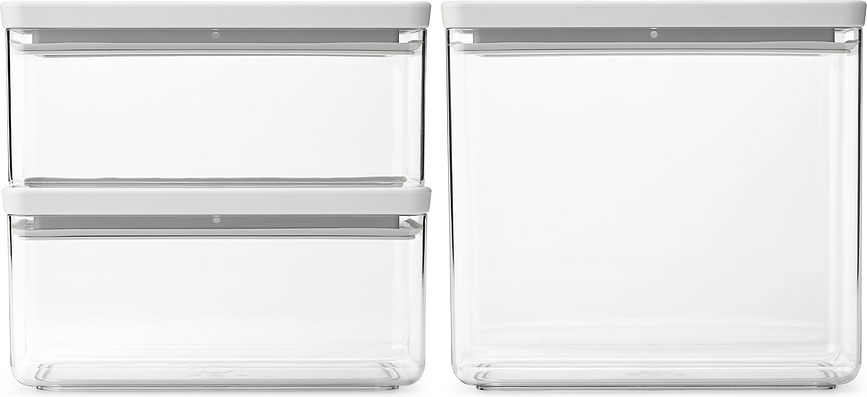 Contenedores de cocina Tasty+, 1,5 l y 3,5 l, Set de 3 piezas