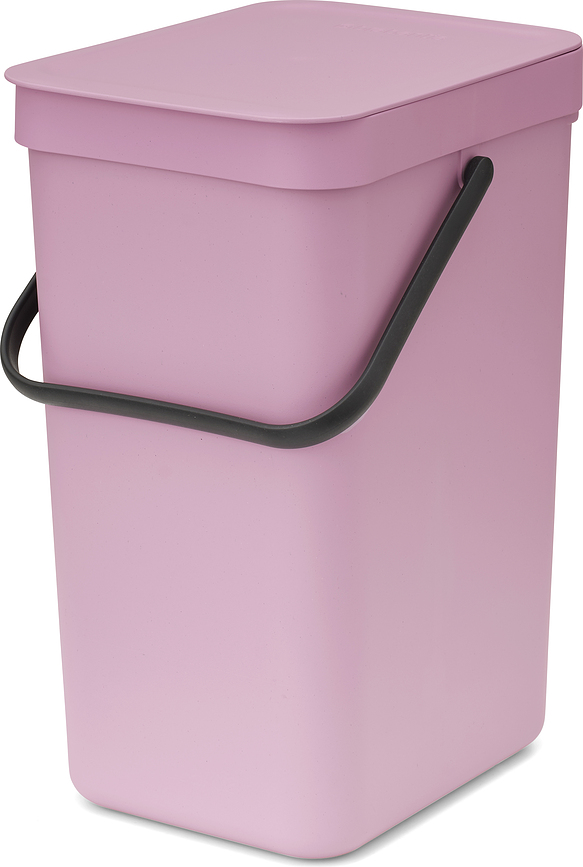 Corbeille de tri des déchets Sort & Go 12 l, rose