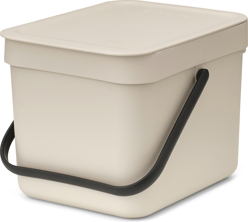 Corbeille de tri des déchets Sort & Go 6 l, beige
