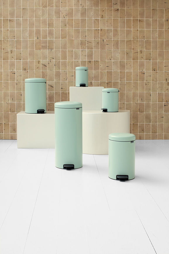 Cubo de Basura de pedal NewIcon, 12 L, verde oscuro