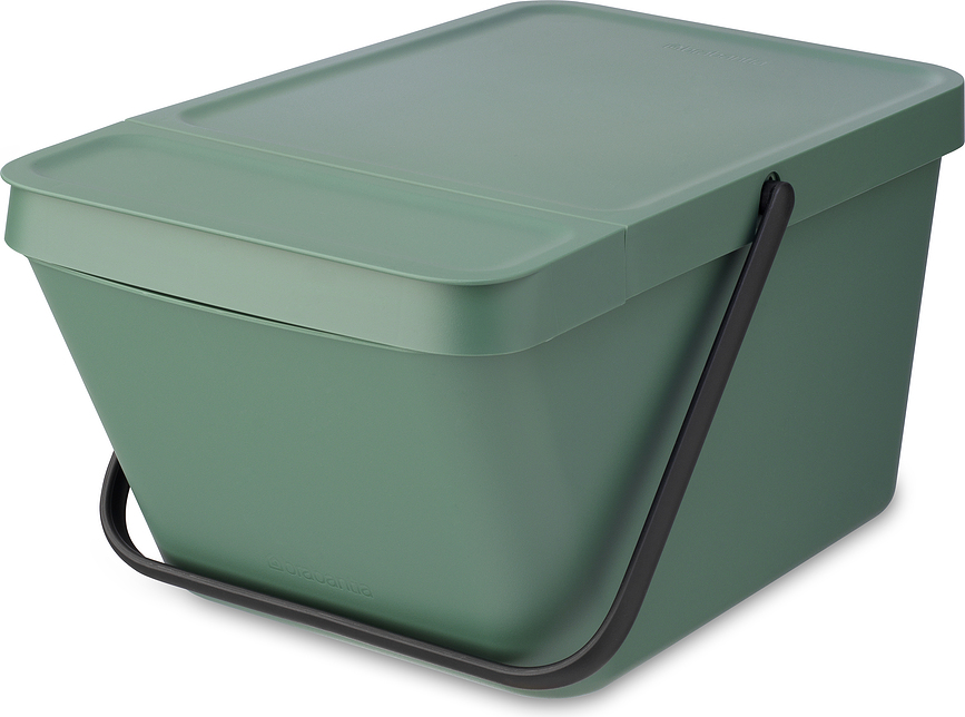 Cubo de Residuos Sort & Go, apilable, 20 l, verde jade