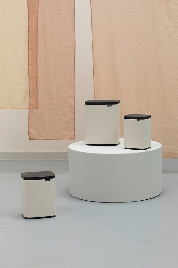 Cubo de Basura Bo, 4 L, beige claro