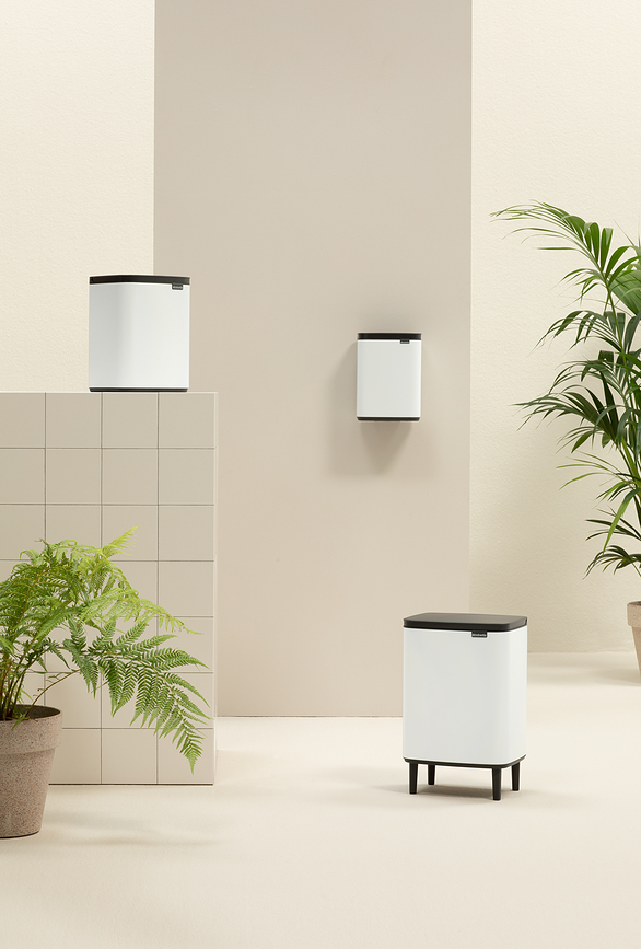 Cubo de Basura Bo, 4 L, beige claro