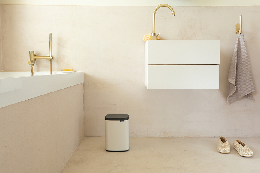 Cubo de Basura Bo, 4 L, beige claro