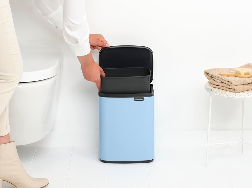 Cubo de Basura de acero Bo, 7 L, brillante