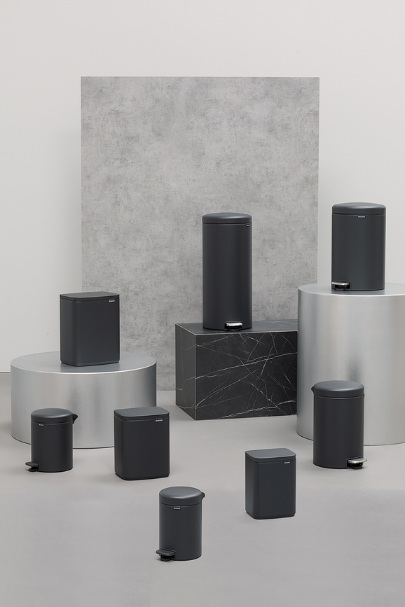 Cubo de Basura de acero Bo, 7 L, brillante