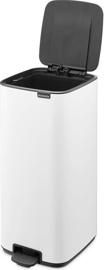 Cubo de Basura con Pedal Bo, 30 l, blanco