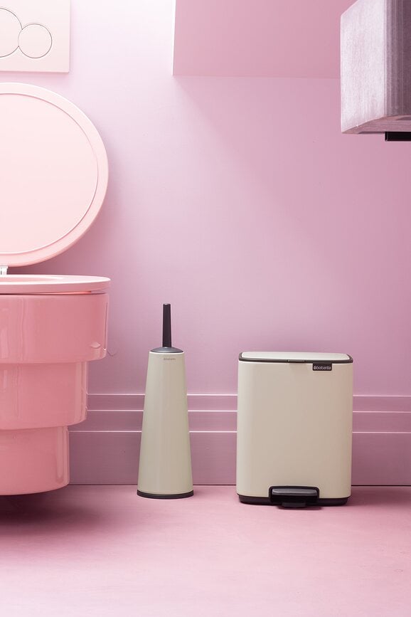 Cubo de Basura con pedal Bo, 7 L, beige