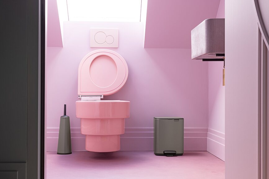 Cubo de Basura con pedal Bo, 7 L, beige