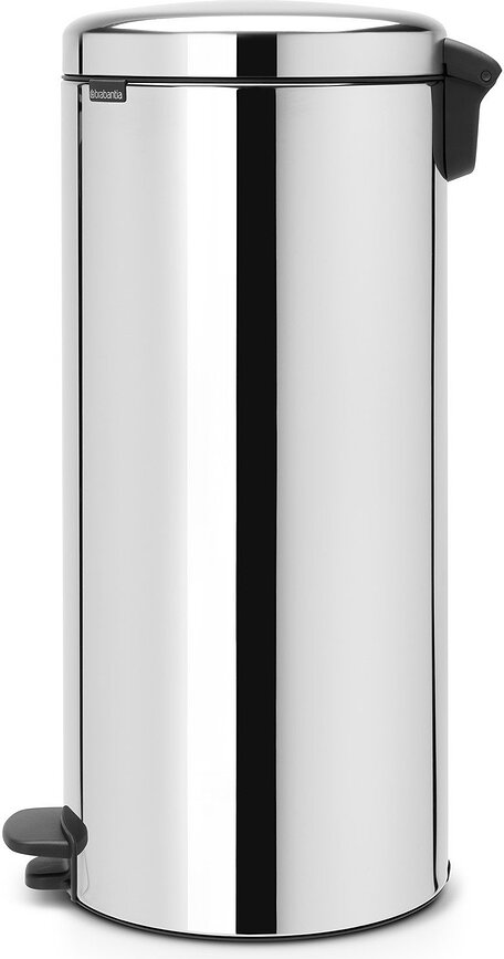 Cubo de Basura con pedal de acero pulido NewIcon, 30 L, con cubo interior metálico