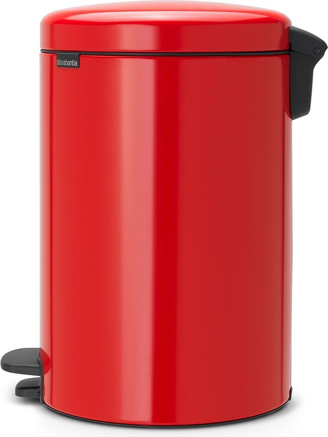 Cubo de basura con pedal NewIcon, 20 L, rojo