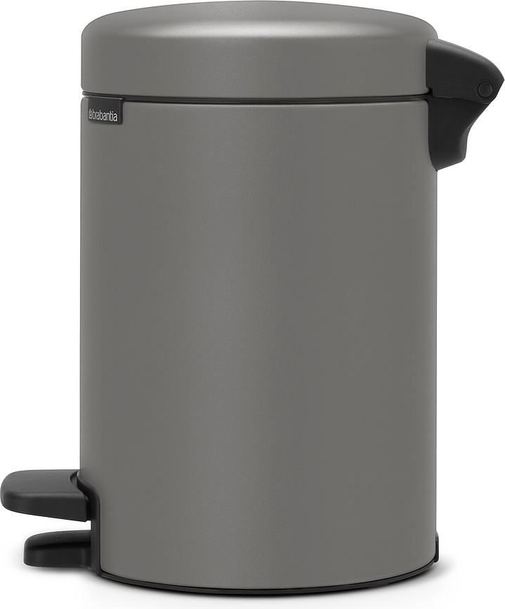 Cubo de Basura con Pedal NewIcon, 3 L, gris mineral hormigón