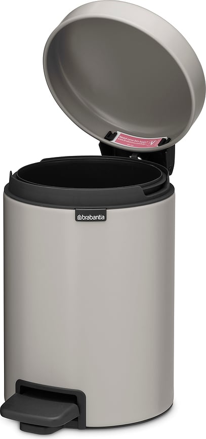 Cubo de basura con pedal NewIcon 3 l, plateado