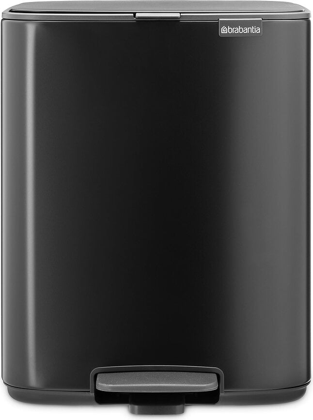 Cubo de Basura de pedal Bo, 12 L, negro mate