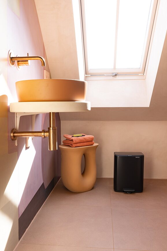 Cubo de Basura con pedal Bo, 12 L, blanco