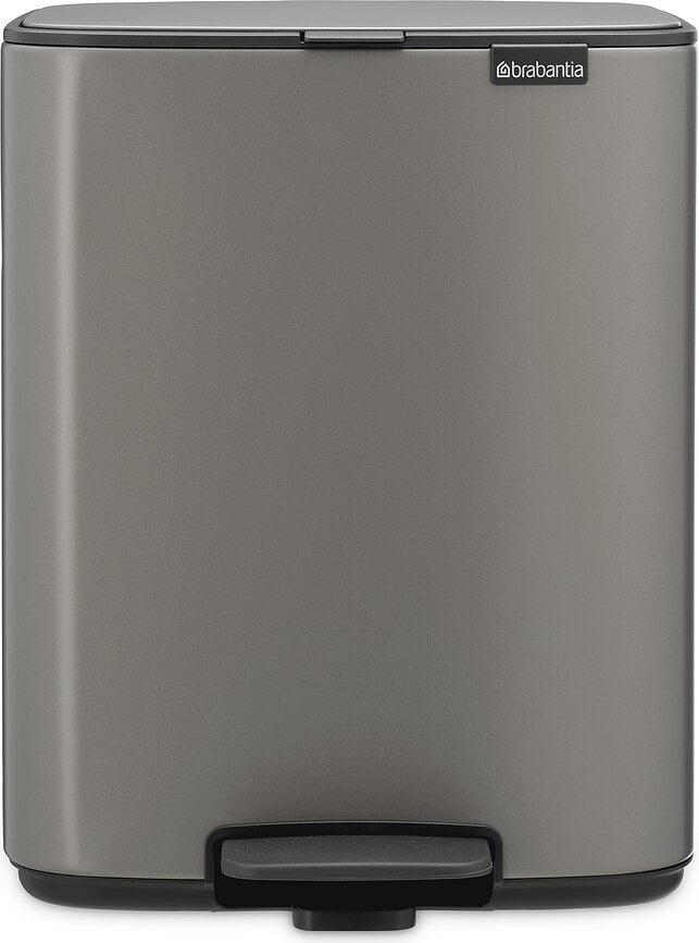 Cubo de Basura de pedal Bo, 12 litros, platino