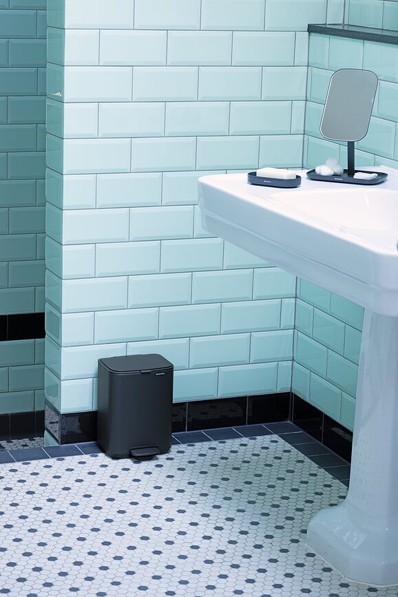 Cubo de Basura con pedal Bo, 4 L, negro mate