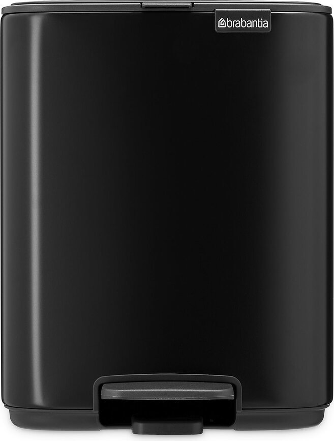 Cubo de Basura de pedal Bo, 7 L, negro mate
