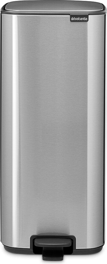 Cubo de basura de pedal de acero Bo, 30 L, acabado mate