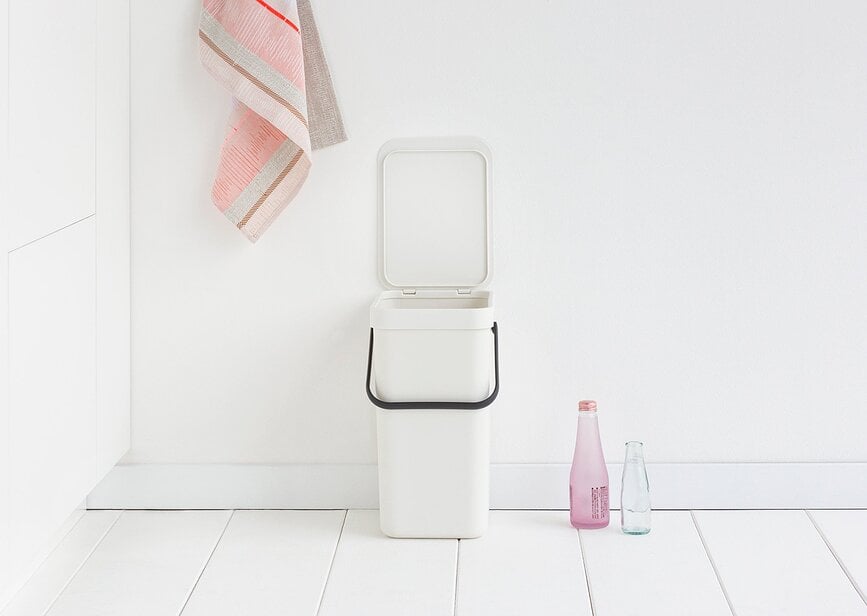 Cubo de Reciclaje Sort & Go, 12 L, menta