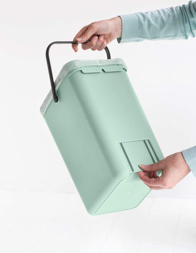 Cubo de Reciclaje Sort & Go, 12 L, menta