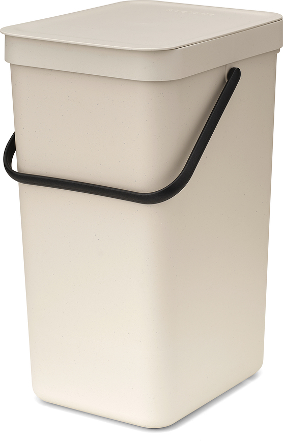 Cubo de basura para reciclaje Sort & Go 16 l, beige