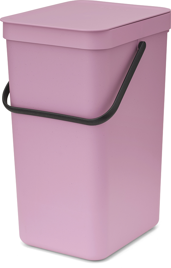 Cubo de basura para reciclaje Sort & Go 16 l, rosa
