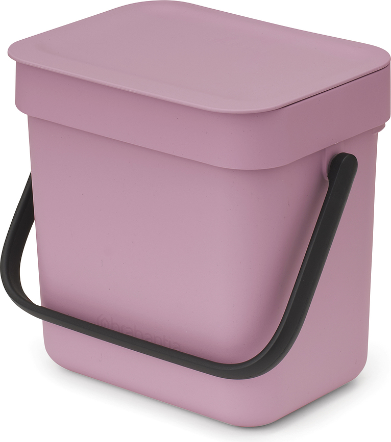 Cubo de basura para reciclaje Sort & Go 3 l, rosa