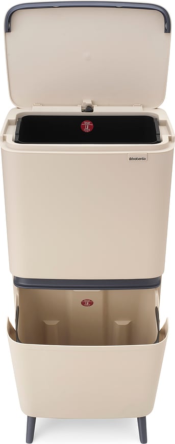 Cubo de basura para reciclaje SortUp Hi 20 + 25 l, gris oscuro