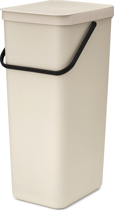 Cubo de basura Sort & Go 40 l, beige