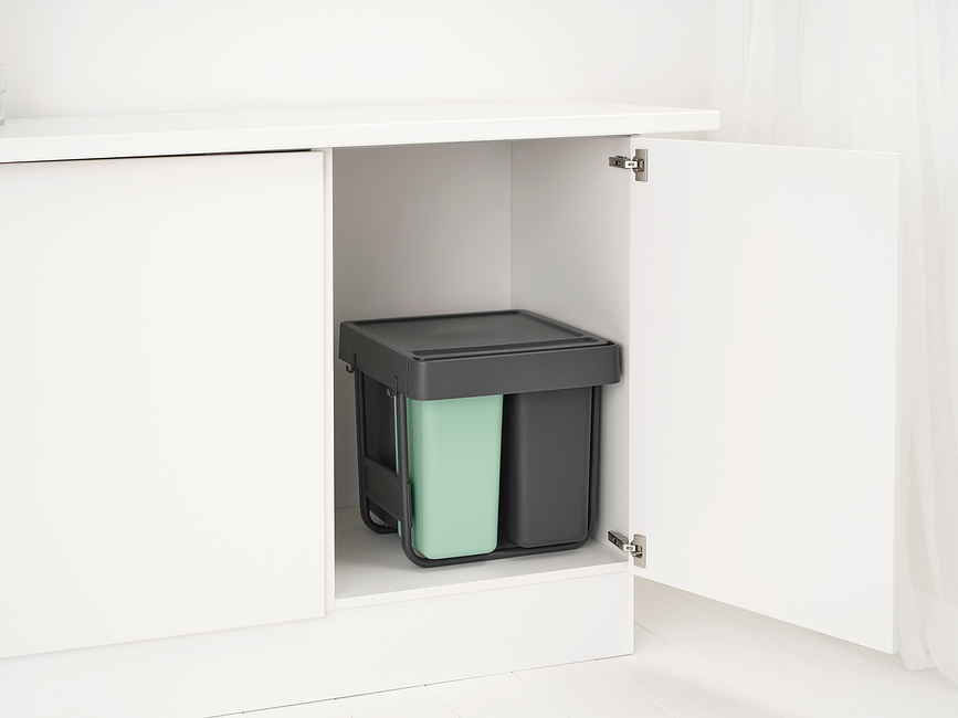 Cubo de Basura Sort & Go, triple, para armario de cocina, 3 unidades