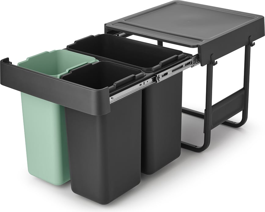 Cubo de Basura Sort & Go, triple, para armario de cocina, 3 unidades