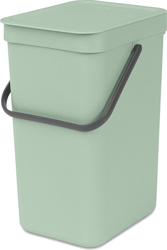 Cubo de reciclaje Sort & Go, 12 L, verde jade