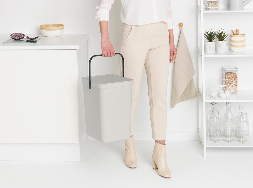 Cubo de Basura para Reciclaje Sort & Go 25 l, gris