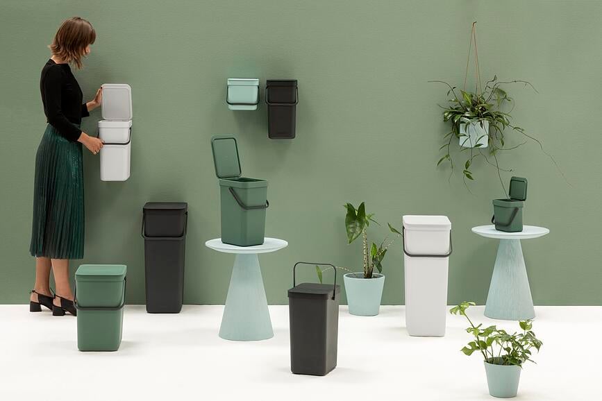 Cubo de Reciclaje Sort & Go, 3 L, antracita