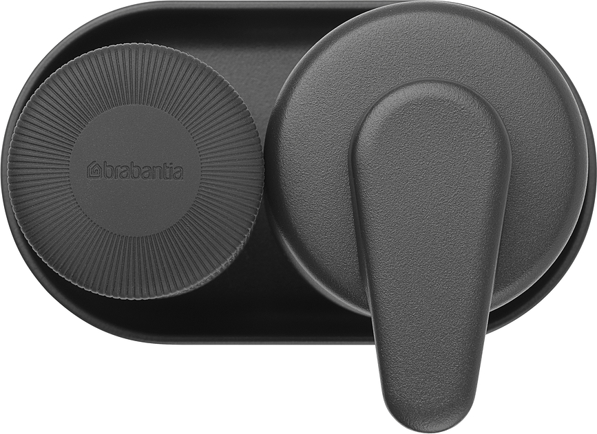 Set de Dispensadores SinkStyle, para jabón y detergente, grises, con bandeja, 3 piezas